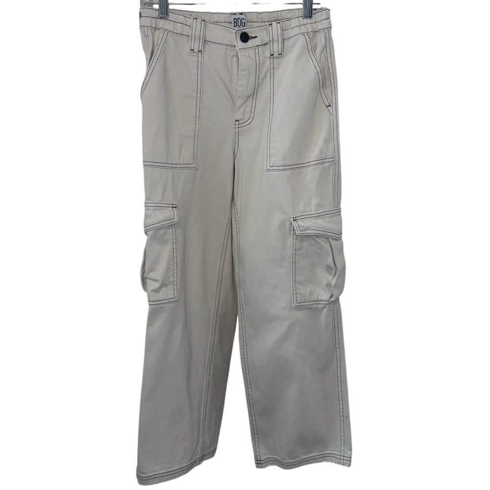 BDG Urban Outfitters Cargo Pants Cream W28 L30 Skate Jeans Cotton